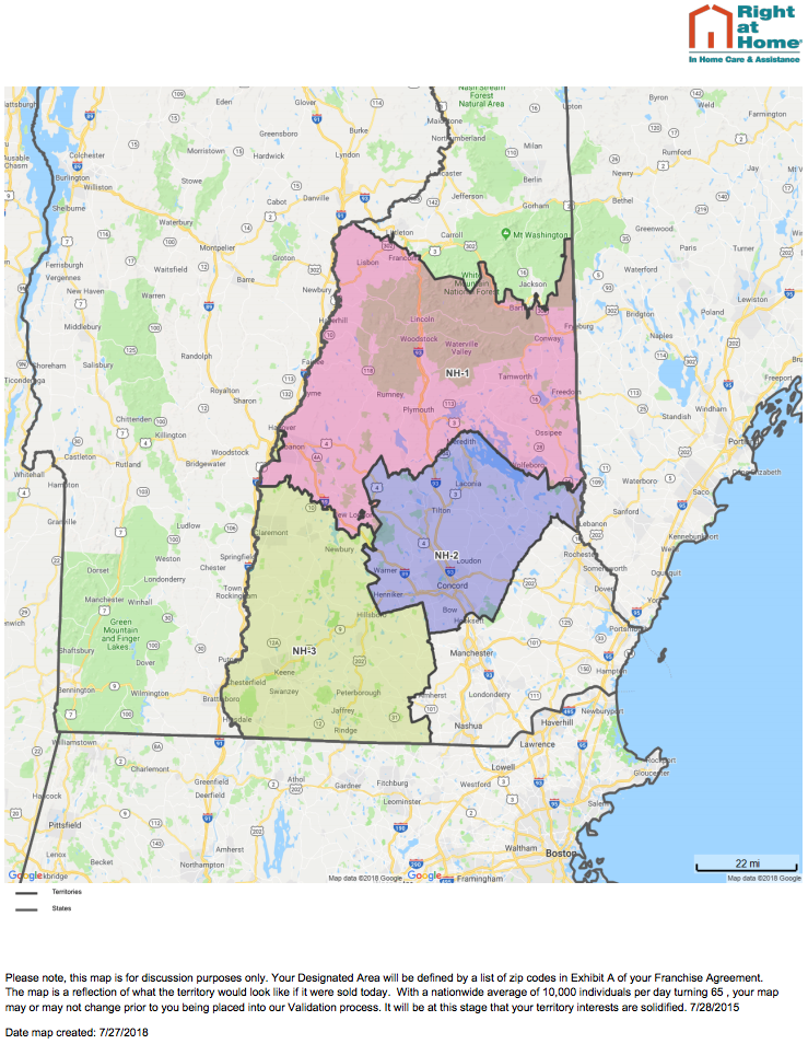 Right at Home Franchise Opportunity in New Hampshire